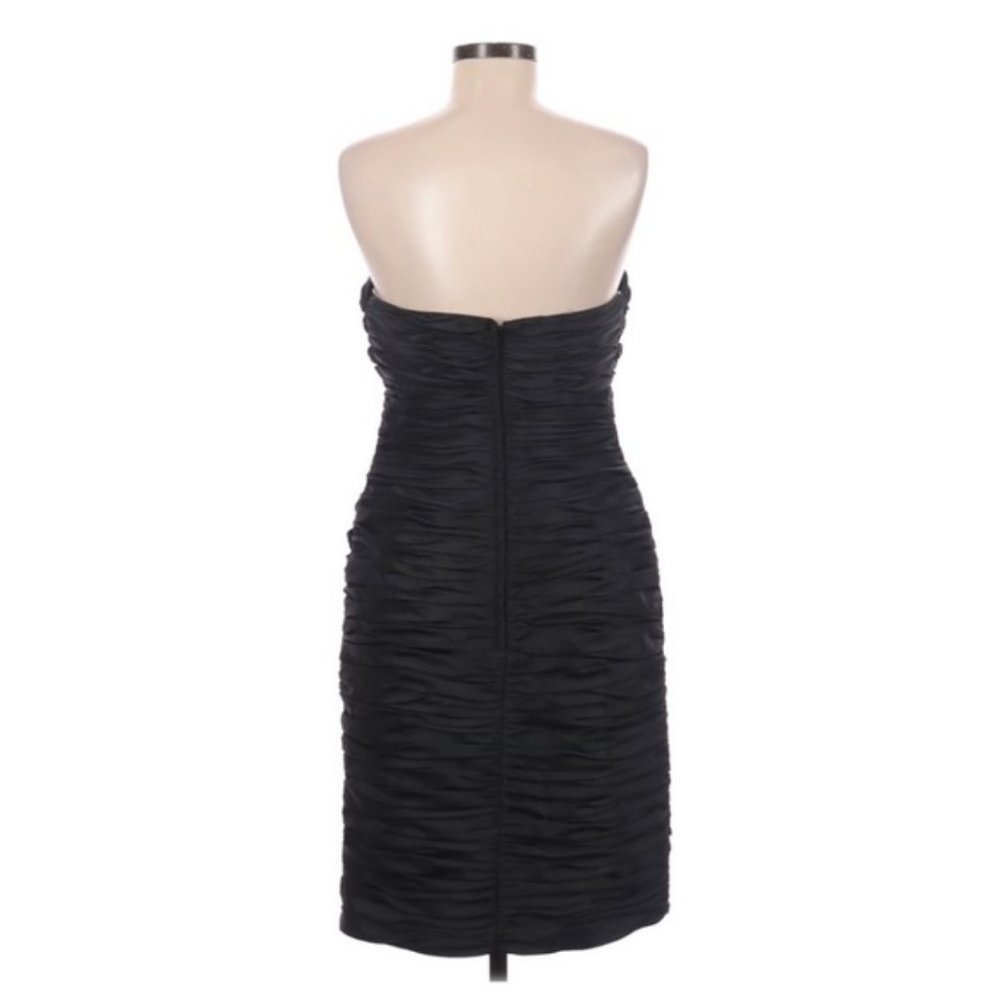 Jordan Fashions Black Party Ruched Dress Women's Size 6 Preowned - Picture 2 of 12